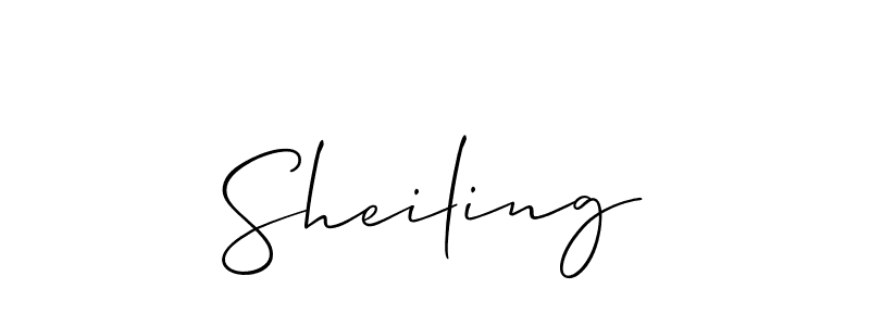 Sheiling stylish signature style. Best Handwritten Sign (Allison_Script) for my name. Handwritten Signature Collection Ideas for my name Sheiling. Sheiling signature style 2 images and pictures png