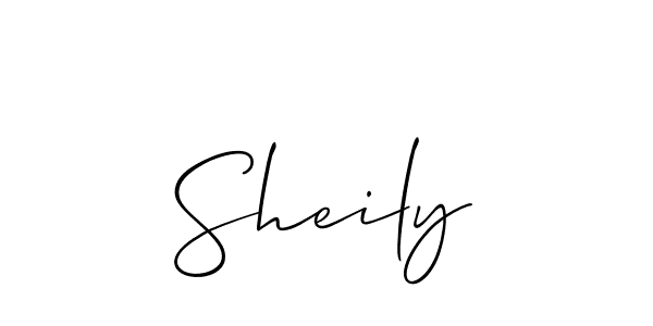 Design your own signature with our free online signature maker. With this signature software, you can create a handwritten (Allison_Script) signature for name Sheily. Sheily signature style 2 images and pictures png