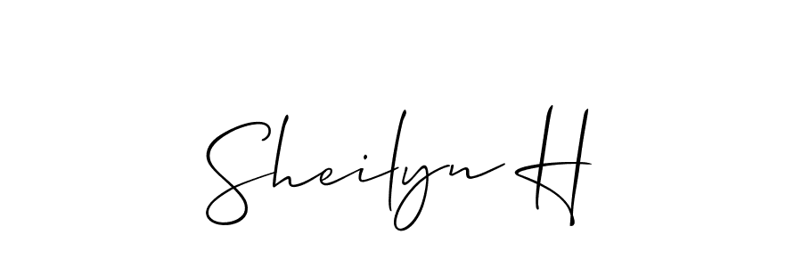 Make a beautiful signature design for name Sheilyn H. With this signature (Allison_Script) style, you can create a handwritten signature for free. Sheilyn H signature style 2 images and pictures png