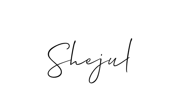 It looks lik you need a new signature style for name Shejul. Design unique handwritten (Allison_Script) signature with our free signature maker in just a few clicks. Shejul signature style 2 images and pictures png