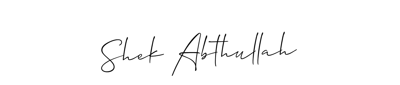 Similarly Allison_Script is the best handwritten signature design. Signature creator online .You can use it as an online autograph creator for name Shek Abthullah. Shek Abthullah signature style 2 images and pictures png