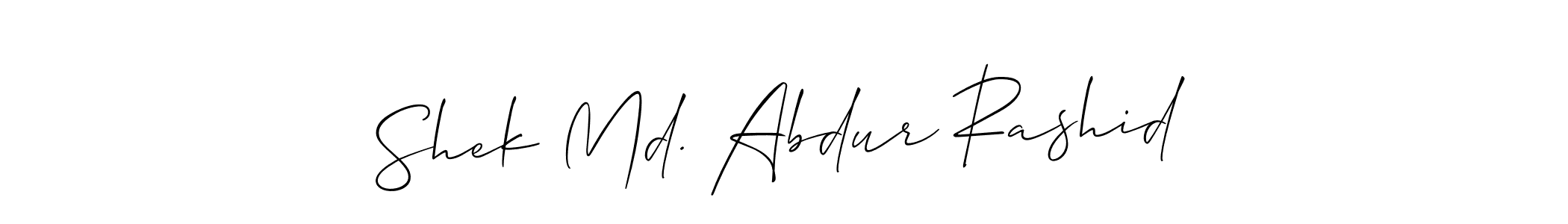 How to make Shek Md. Abdur Rashid name signature. Use Allison_Script style for creating short signs online. This is the latest handwritten sign. Shek Md. Abdur Rashid signature style 2 images and pictures png