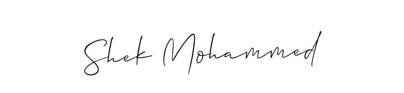 How to make Shek Mohammed signature? Allison_Script is a professional autograph style. Create handwritten signature for Shek Mohammed name. Shek Mohammed signature style 2 images and pictures png