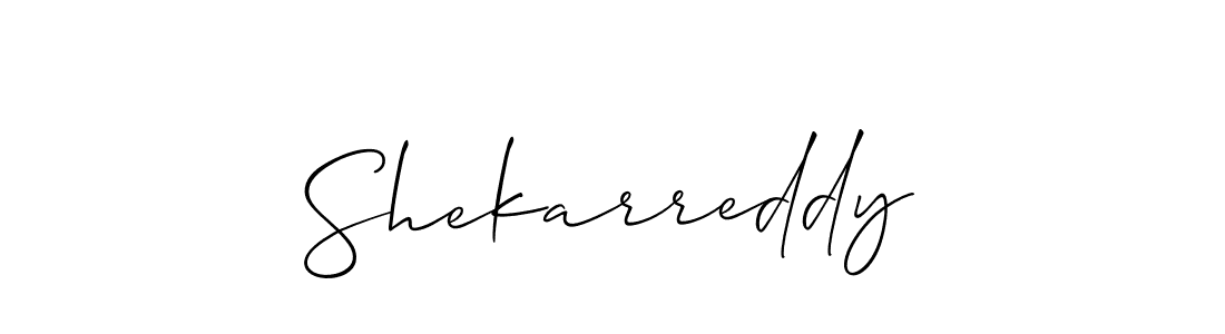 How to make Shekarreddy signature? Allison_Script is a professional autograph style. Create handwritten signature for Shekarreddy name. Shekarreddy signature style 2 images and pictures png
