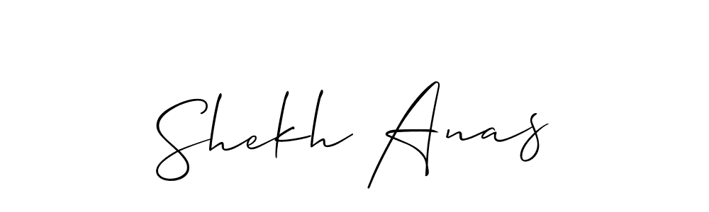 How to Draw Shekh Anas signature style? Allison_Script is a latest design signature styles for name Shekh Anas. Shekh Anas signature style 2 images and pictures png
