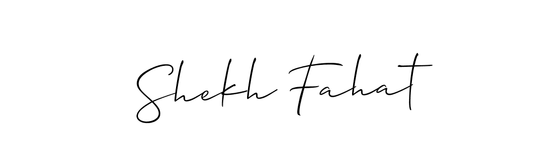 You should practise on your own different ways (Allison_Script) to write your name (Shekh Fahat) in signature. don't let someone else do it for you. Shekh Fahat signature style 2 images and pictures png