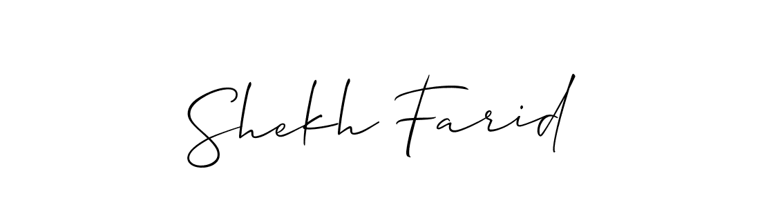 It looks lik you need a new signature style for name Shekh Farid. Design unique handwritten (Allison_Script) signature with our free signature maker in just a few clicks. Shekh Farid signature style 2 images and pictures png