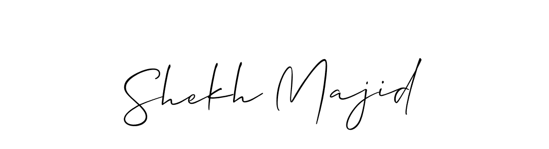 Make a beautiful signature design for name Shekh Majid. With this signature (Allison_Script) style, you can create a handwritten signature for free. Shekh Majid signature style 2 images and pictures png