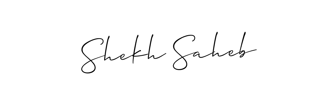 It looks lik you need a new signature style for name Shekh Saheb. Design unique handwritten (Allison_Script) signature with our free signature maker in just a few clicks. Shekh Saheb signature style 2 images and pictures png