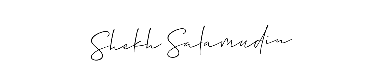 How to Draw Shekh Salamudin signature style? Allison_Script is a latest design signature styles for name Shekh Salamudin. Shekh Salamudin signature style 2 images and pictures png