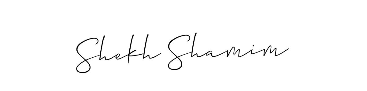 Make a beautiful signature design for name Shekh Shamim. With this signature (Allison_Script) style, you can create a handwritten signature for free. Shekh Shamim signature style 2 images and pictures png