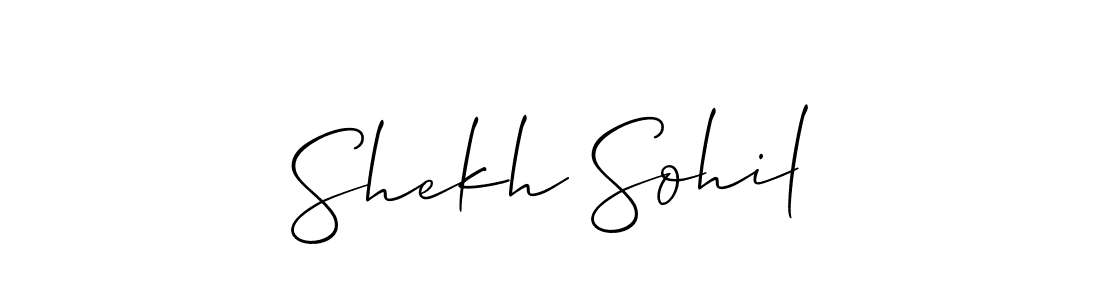 How to make Shekh Sohil signature? Allison_Script is a professional autograph style. Create handwritten signature for Shekh Sohil name. Shekh Sohil signature style 2 images and pictures png