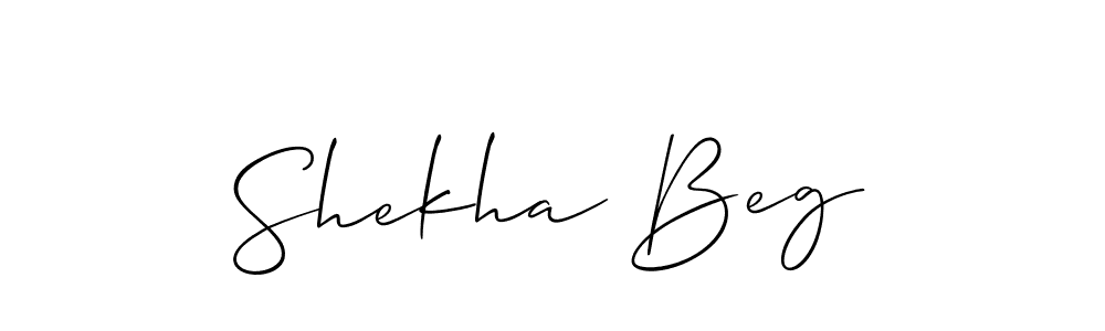 Also we have Shekha Beg name is the best signature style. Create professional handwritten signature collection using Allison_Script autograph style. Shekha Beg signature style 2 images and pictures png