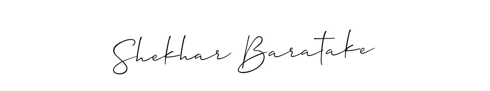 Create a beautiful signature design for name Shekhar Baratake. With this signature (Allison_Script) fonts, you can make a handwritten signature for free. Shekhar Baratake signature style 2 images and pictures png