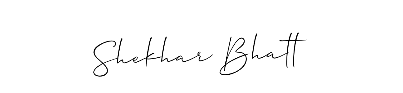 Shekhar Bhatt stylish signature style. Best Handwritten Sign (Allison_Script) for my name. Handwritten Signature Collection Ideas for my name Shekhar Bhatt. Shekhar Bhatt signature style 2 images and pictures png