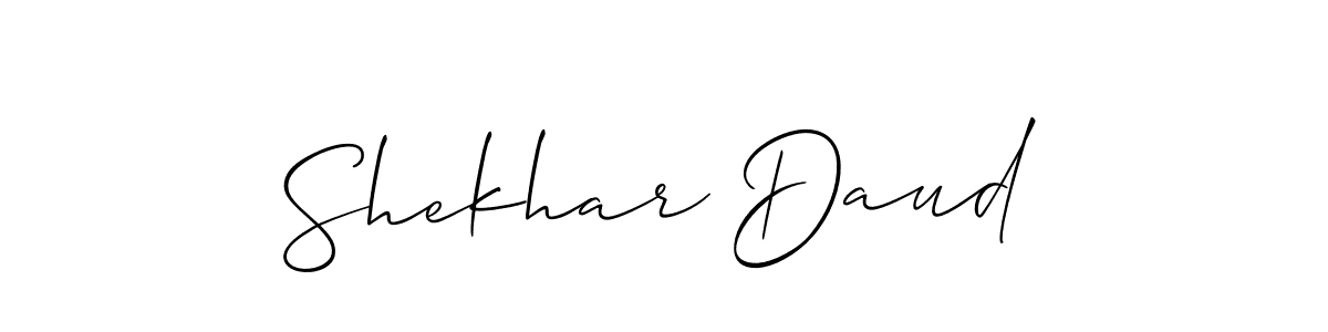 This is the best signature style for the Shekhar Daud name. Also you like these signature font (Allison_Script). Mix name signature. Shekhar Daud signature style 2 images and pictures png