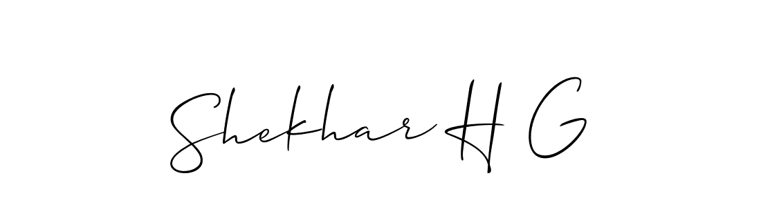 Use a signature maker to create a handwritten signature online. With this signature software, you can design (Allison_Script) your own signature for name Shekhar H G. Shekhar H G signature style 2 images and pictures png