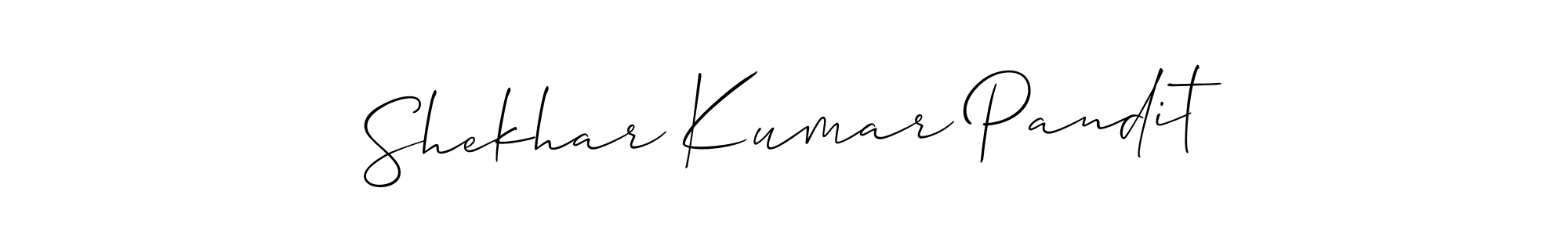 if you are searching for the best signature style for your name Shekhar Kumar Pandit. so please give up your signature search. here we have designed multiple signature styles  using Allison_Script. Shekhar Kumar Pandit signature style 2 images and pictures png