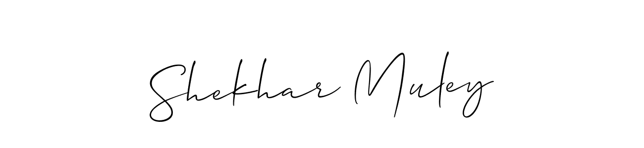 Also You can easily find your signature by using the search form. We will create Shekhar Muley name handwritten signature images for you free of cost using Allison_Script sign style. Shekhar Muley signature style 2 images and pictures png