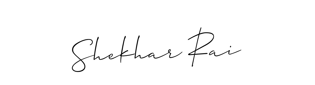 Design your own signature with our free online signature maker. With this signature software, you can create a handwritten (Allison_Script) signature for name Shekhar Rai. Shekhar Rai signature style 2 images and pictures png