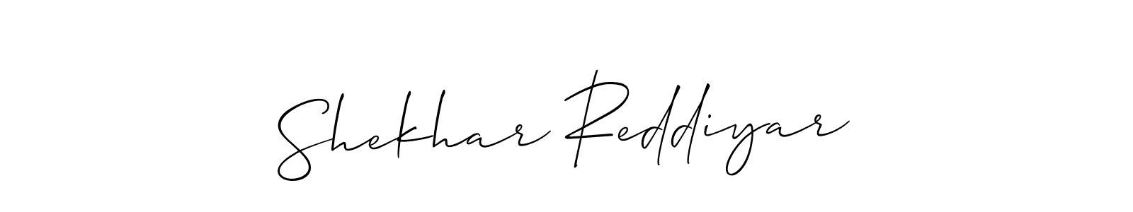 Also we have Shekhar Reddiyar name is the best signature style. Create professional handwritten signature collection using Allison_Script autograph style. Shekhar Reddiyar signature style 2 images and pictures png