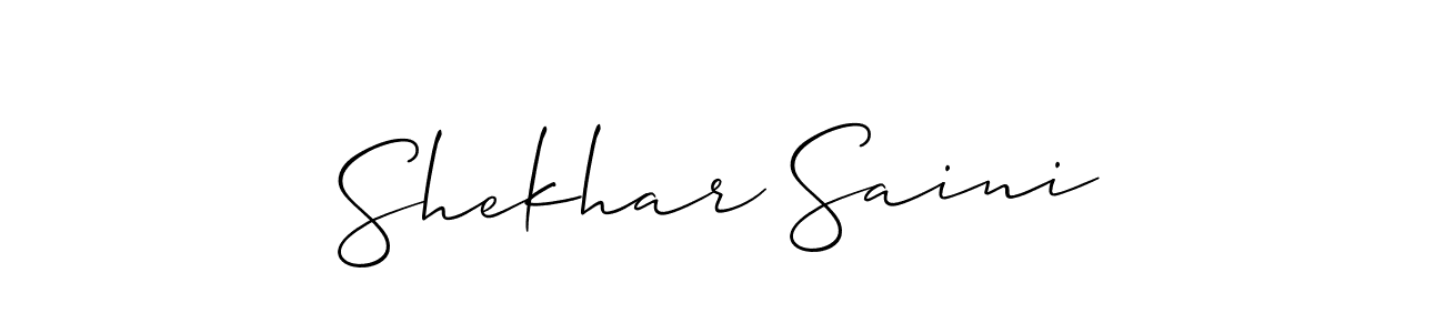 Design your own signature with our free online signature maker. With this signature software, you can create a handwritten (Allison_Script) signature for name Shekhar Saini. Shekhar Saini signature style 2 images and pictures png