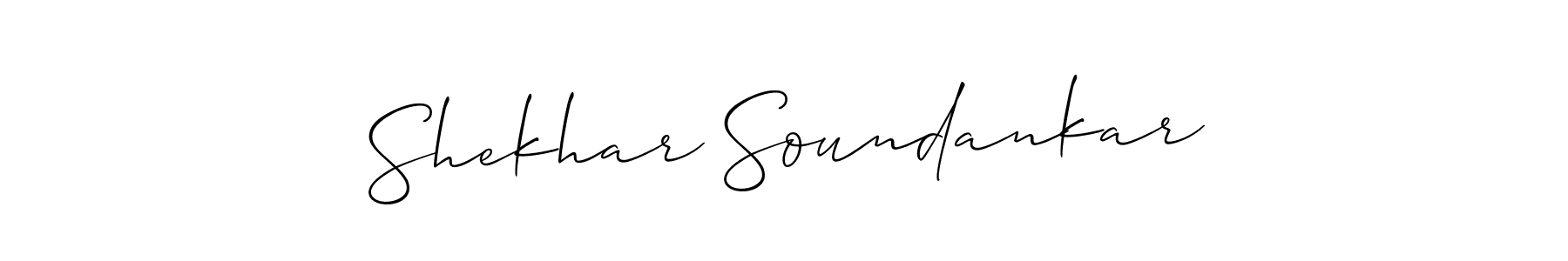 This is the best signature style for the Shekhar Soundankar name. Also you like these signature font (Allison_Script). Mix name signature. Shekhar Soundankar signature style 2 images and pictures png