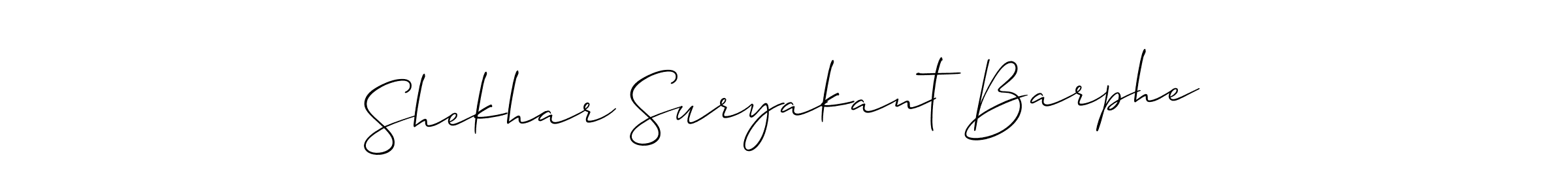 Design your own signature with our free online signature maker. With this signature software, you can create a handwritten (Allison_Script) signature for name Shekhar Suryakant Barphe. Shekhar Suryakant Barphe signature style 2 images and pictures png