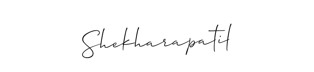 How to make Shekharapatil name signature. Use Allison_Script style for creating short signs online. This is the latest handwritten sign. Shekharapatil signature style 2 images and pictures png