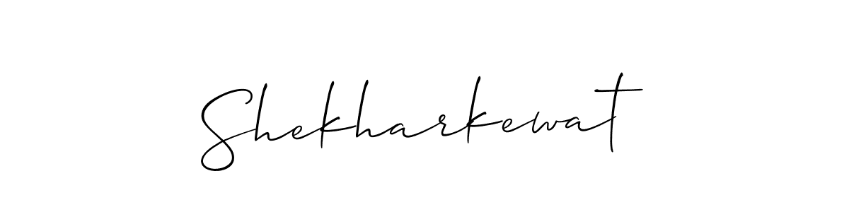 Use a signature maker to create a handwritten signature online. With this signature software, you can design (Allison_Script) your own signature for name Shekharkewat. Shekharkewat signature style 2 images and pictures png