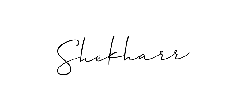 You should practise on your own different ways (Allison_Script) to write your name (Shekharr) in signature. don't let someone else do it for you. Shekharr signature style 2 images and pictures png