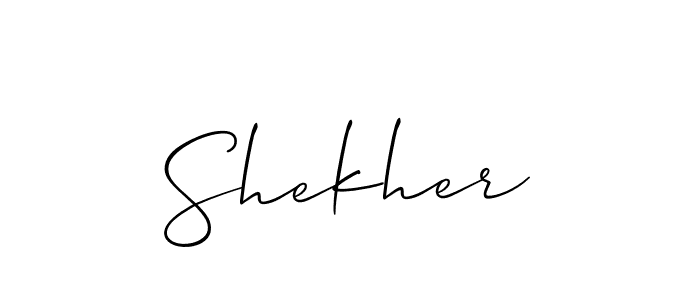 Make a beautiful signature design for name Shekher. With this signature (Allison_Script) style, you can create a handwritten signature for free. Shekher signature style 2 images and pictures png