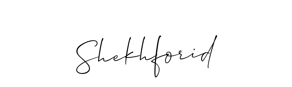 How to make Shekhforid name signature. Use Allison_Script style for creating short signs online. This is the latest handwritten sign. Shekhforid signature style 2 images and pictures png
