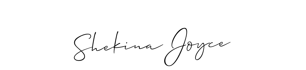 You should practise on your own different ways (Allison_Script) to write your name (Shekina Joyce) in signature. don't let someone else do it for you. Shekina Joyce signature style 2 images and pictures png