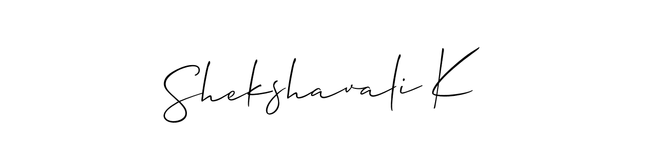 Similarly Allison_Script is the best handwritten signature design. Signature creator online .You can use it as an online autograph creator for name Shekshavali K. Shekshavali K signature style 2 images and pictures png