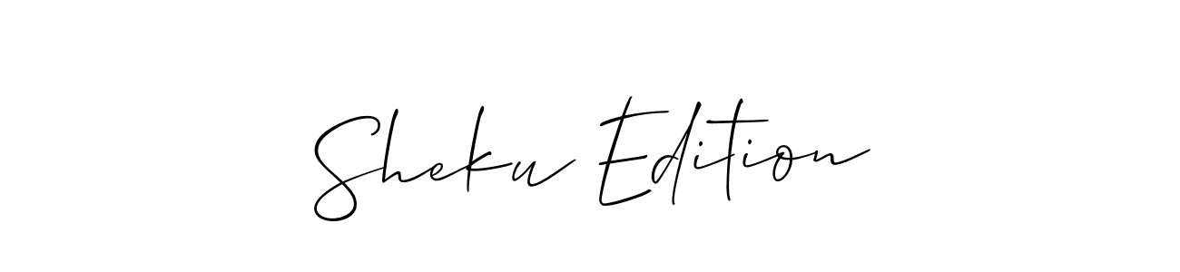Once you've used our free online signature maker to create your best signature Allison_Script style, it's time to enjoy all of the benefits that Sheku Edition name signing documents. Sheku Edition signature style 2 images and pictures png