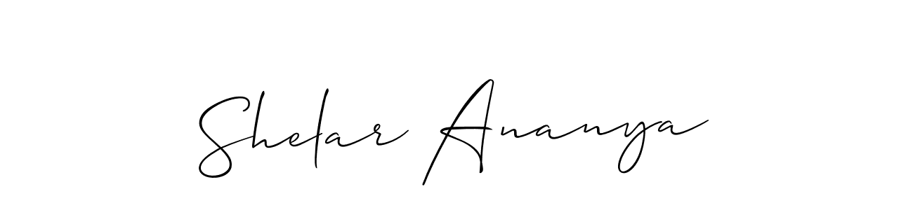 Design your own signature with our free online signature maker. With this signature software, you can create a handwritten (Allison_Script) signature for name Shelar Ananya. Shelar Ananya signature style 2 images and pictures png