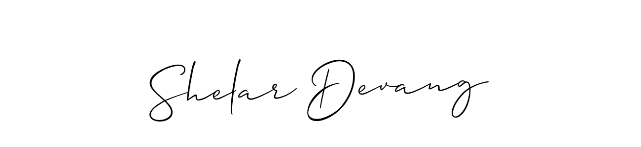 Create a beautiful signature design for name Shelar Devang. With this signature (Allison_Script) fonts, you can make a handwritten signature for free. Shelar Devang signature style 2 images and pictures png