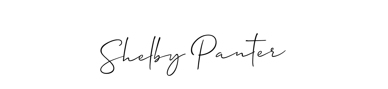 Use a signature maker to create a handwritten signature online. With this signature software, you can design (Allison_Script) your own signature for name Shelby Panter. Shelby Panter signature style 2 images and pictures png