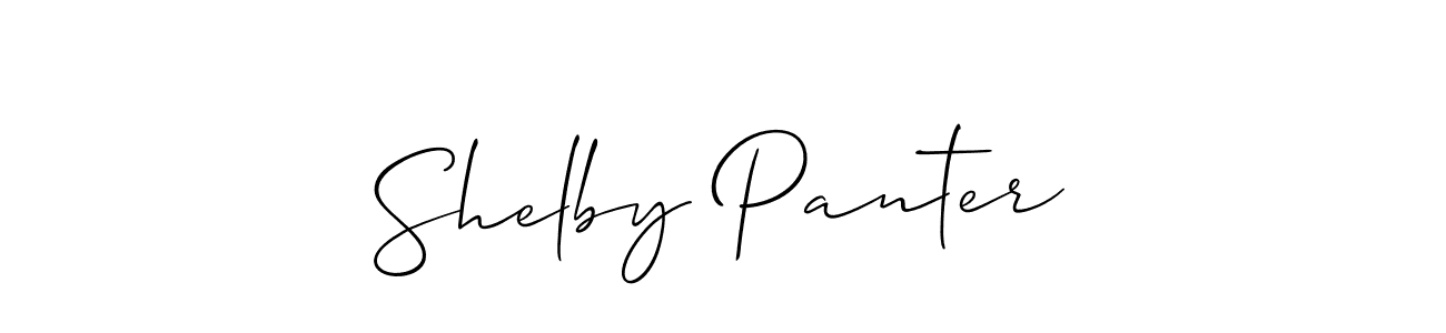 Allison_Script is a professional signature style that is perfect for those who want to add a touch of class to their signature. It is also a great choice for those who want to make their signature more unique. Get Shelby Panter name to fancy signature for free. Shelby Panter signature style 2 images and pictures png