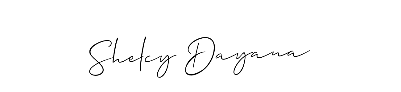 Make a short Shelcy Dayana signature style. Manage your documents anywhere anytime using Allison_Script. Create and add eSignatures, submit forms, share and send files easily. Shelcy Dayana signature style 2 images and pictures png