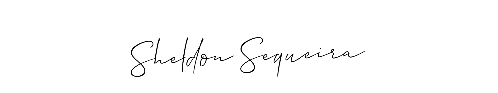 Sheldon Sequeira stylish signature style. Best Handwritten Sign (Allison_Script) for my name. Handwritten Signature Collection Ideas for my name Sheldon Sequeira. Sheldon Sequeira signature style 2 images and pictures png