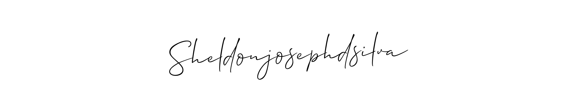 Create a beautiful signature design for name Sheldonjosephdsilva. With this signature (Allison_Script) fonts, you can make a handwritten signature for free. Sheldonjosephdsilva signature style 2 images and pictures png