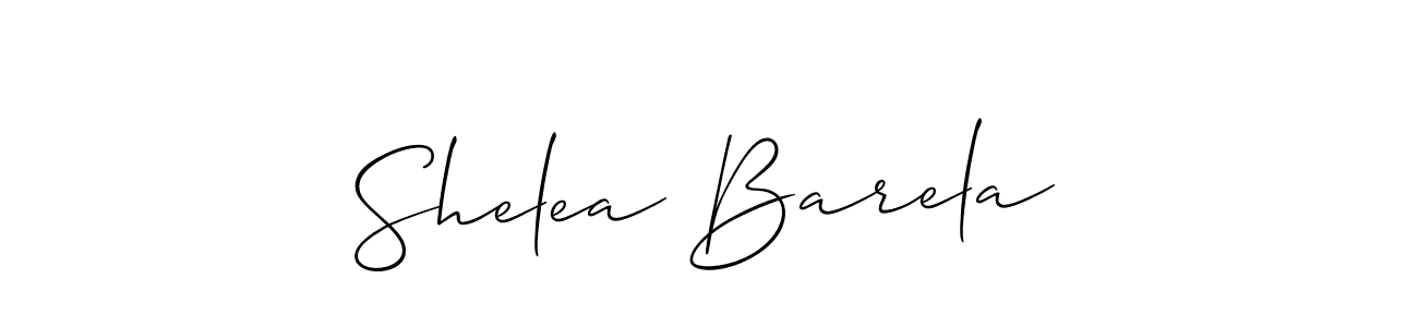 How to make Shelea Barela name signature. Use Allison_Script style for creating short signs online. This is the latest handwritten sign. Shelea Barela signature style 2 images and pictures png