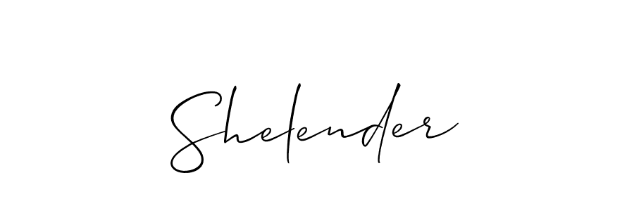 Design your own signature with our free online signature maker. With this signature software, you can create a handwritten (Allison_Script) signature for name Shelender. Shelender signature style 2 images and pictures png