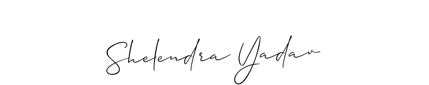 The best way (Allison_Script) to make a short signature is to pick only two or three words in your name. The name Shelendra Yadav include a total of six letters. For converting this name. Shelendra Yadav signature style 2 images and pictures png