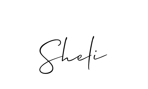 It looks lik you need a new signature style for name Sheli. Design unique handwritten (Allison_Script) signature with our free signature maker in just a few clicks. Sheli signature style 2 images and pictures png