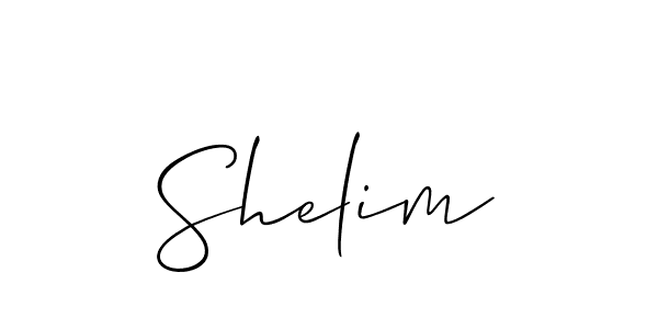 Design your own signature with our free online signature maker. With this signature software, you can create a handwritten (Allison_Script) signature for name Shelim. Shelim signature style 2 images and pictures png