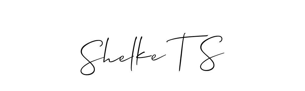 Similarly Allison_Script is the best handwritten signature design. Signature creator online .You can use it as an online autograph creator for name Shelke T S. Shelke T S signature style 2 images and pictures png