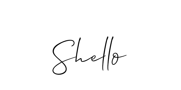 if you are searching for the best signature style for your name Shello. so please give up your signature search. here we have designed multiple signature styles  using Allison_Script. Shello signature style 2 images and pictures png